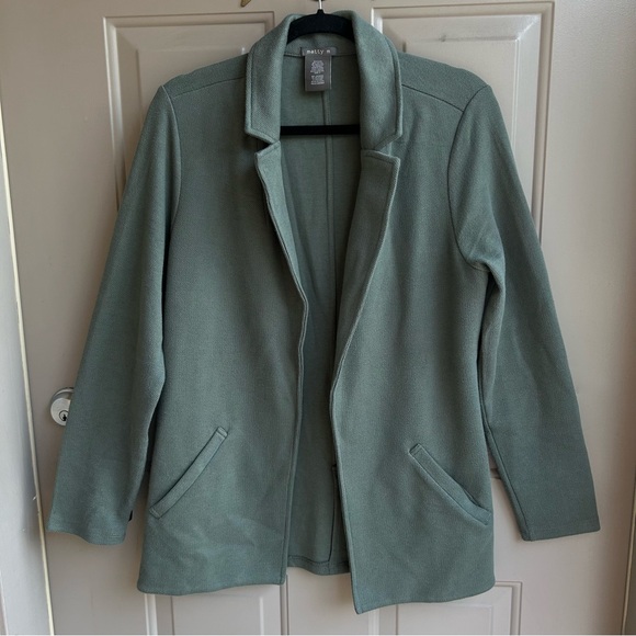 Matty M Sage Green Collared Cardigan - Picture 1 of 7